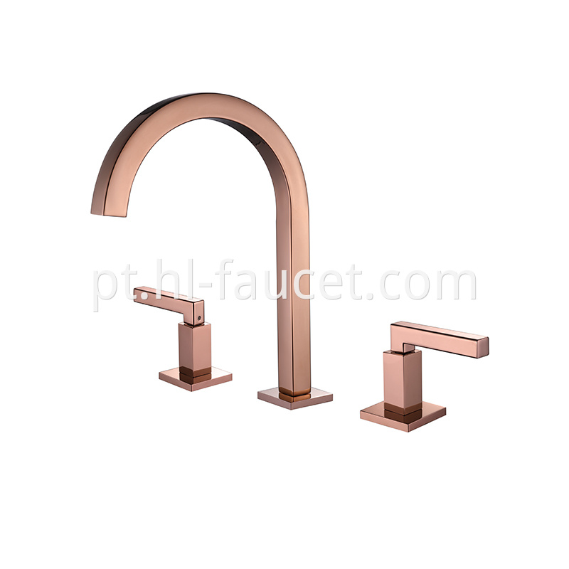 Rose Gold Bathroom Split Faucet